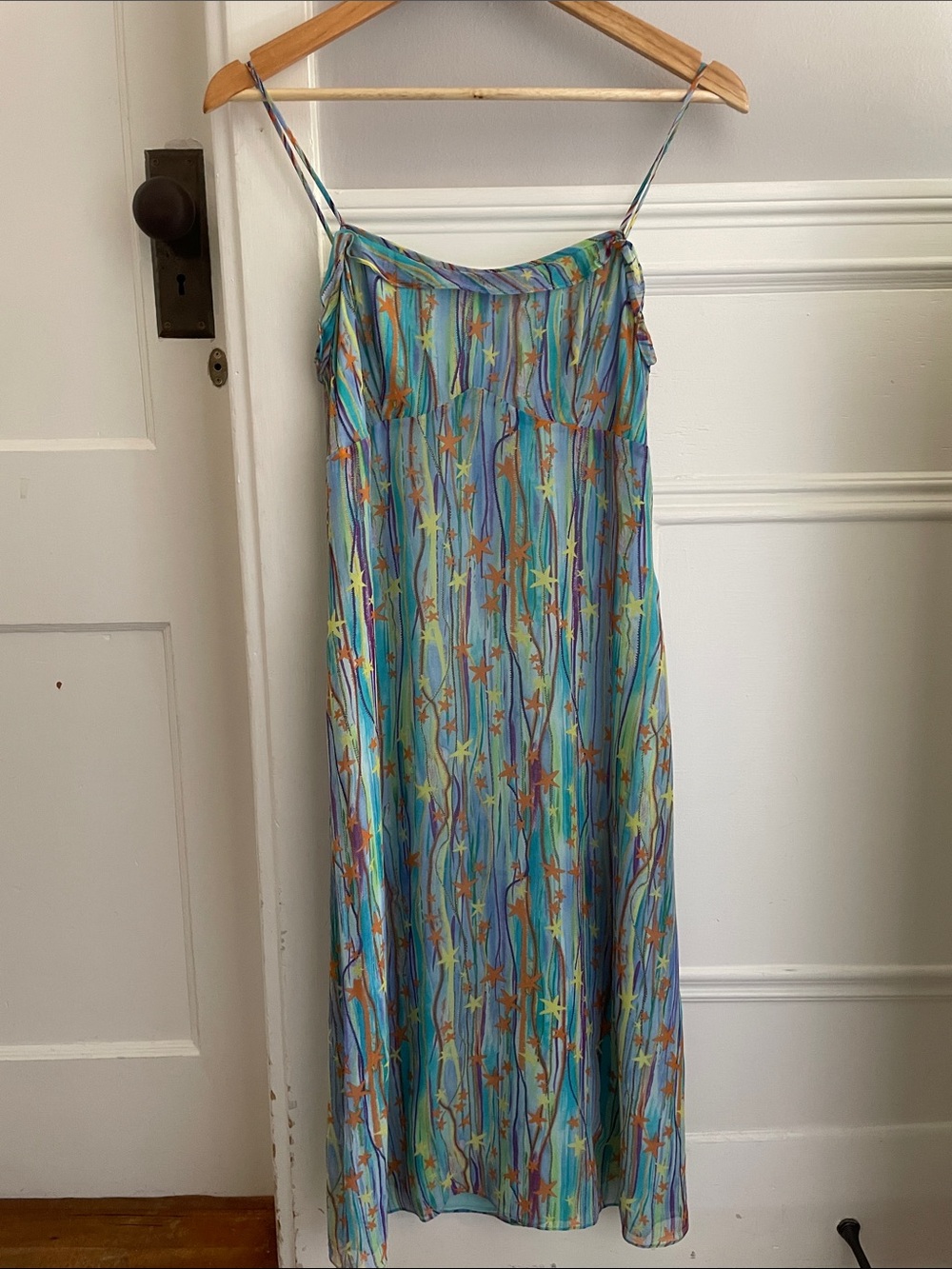 Vintage Y2K Diane Von Furstenberg Silk starfish slip dress-Small